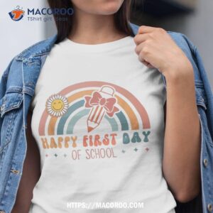 Back To School Retro Happy First Day Of School For Teachers Shirt