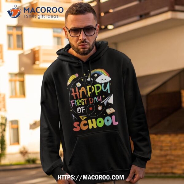 Back To School Shirt Happy First Day Of School Teachers Kids Shirt