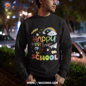 back to school shirt happy first day of school teachers kids shirt sweatshirt