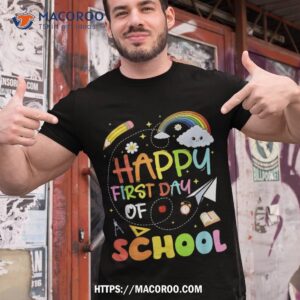 back to school shirt happy first day of school teachers kids shirt tshirt 1