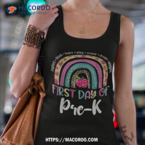 back to school shirt rainbow happy first day of pre k gift tank top 4