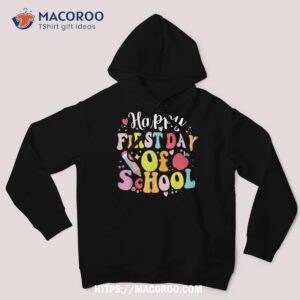 back to school teacher student happy first day of school kid shirt hoodie