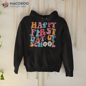 back to school teachers kids boys happy first day of shirt hoodie