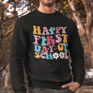 back to school teachers kids boys happy first day of shirt sweatshirt