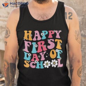 back to school teachers kids boys happy first day of shirt tank top