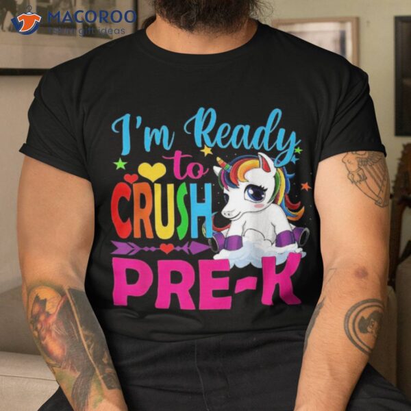 Back To School Unicorn – Ready Crush Pre K Shirt