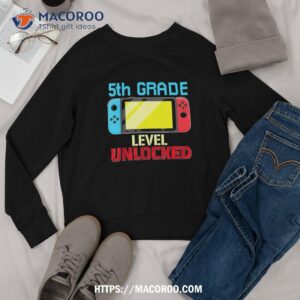 back to school video gamer 5th grade level unlocked boys shirt sweatshirt