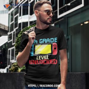 Back To School Video Gamer 5th Grade Level Unlocked Boys Shirt