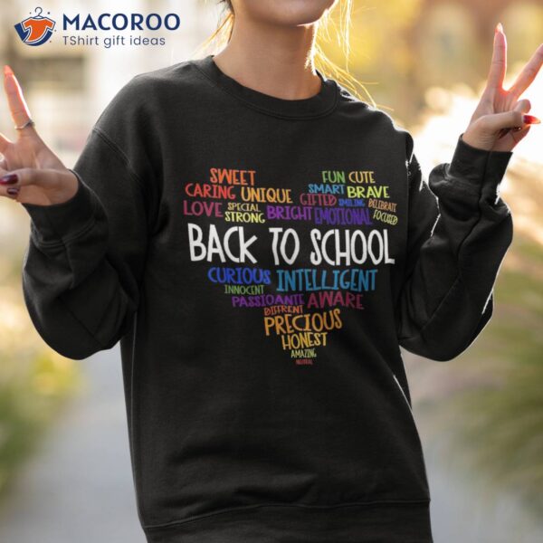 Back To School Word Cloud Cute Students Teachers Shirt