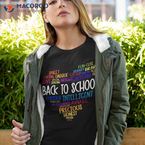 Back To School Word Cloud Cute Students Teachers Shirt