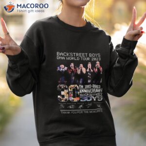 backstreet boys dna world tour 2023 30 years memories signatures shirt sweatshirt 2