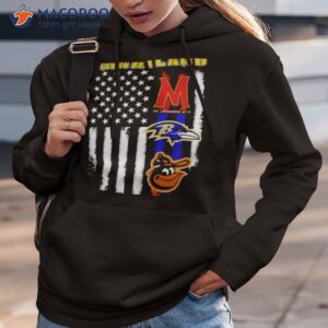 baltimore orioles baltimore ravens maryland terrapins logo usa flag shirt hoodie 3