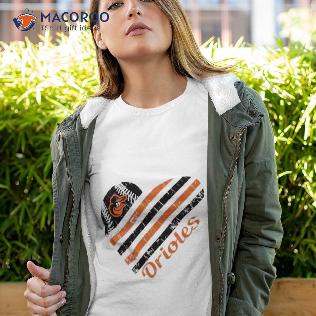 Baltimore Orioles G Iii 4her By Carl Banks White Heart Shirt