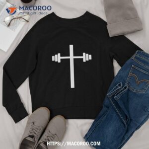 barbell dumbbell cross christian jesus gym workout lifting shirt sweatshirt