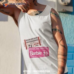 barbenheimer travel tickets shirt tank top 1