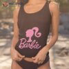 Barbie   Barbie Pink Logo Glitter Shirt