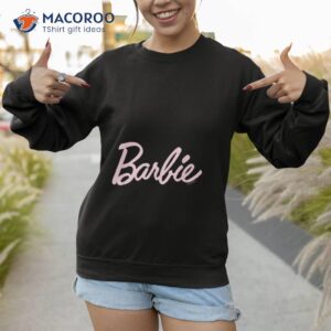 barbie light pink barbie logo shirt sweatshirt