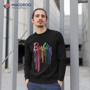 barbie logo rainbow drip shirt sweatshirt 1