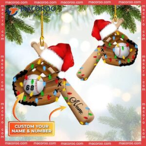 Baseball America Custom-shaped Name Christmas Acrylic Ornament