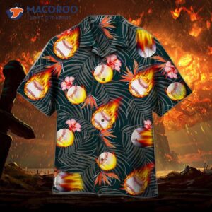 Baseball-fire Floral-tropical Hawaiian Shirts