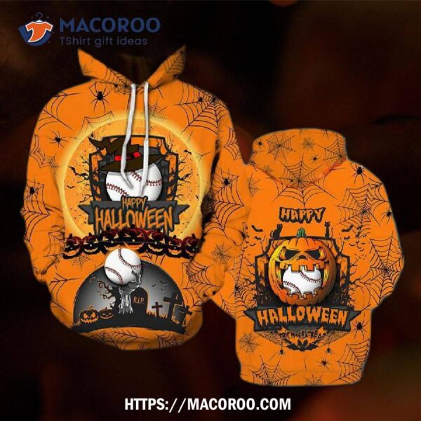 Baseball Halloween Trick Or Treat All Over Print 3D Hoodie, Diy Halloween Gifts