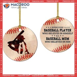 baseball mom player circle ceramic ornament basketball christmas ornaments 0