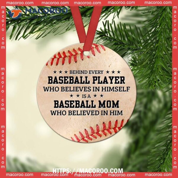 Baseball Mom Player Circle Ceramic Ornament, Basketball Christmas Ornaments