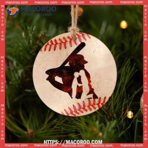 baseball mom player circle ceramic ornament basketball christmas ornaments 3