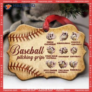 baseball pitching grips lover horizontal ceramic ornament basketball player ornament 1