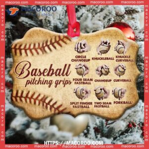 baseball pitching grips lover horizontal ceramic ornament basketball player ornament 2