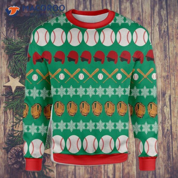 Baseball Santa Claus Ugly Christmas Sweater