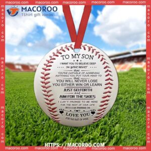 baseball to my son circle ceramic ornament diy basketball ornaments 1