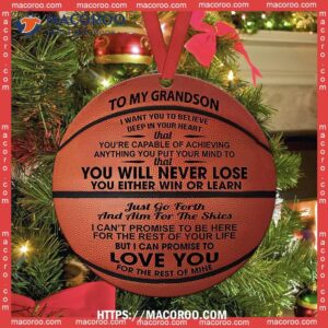 basketball grandson you never lose circle ceramic ornament nba christmas ornaments 1