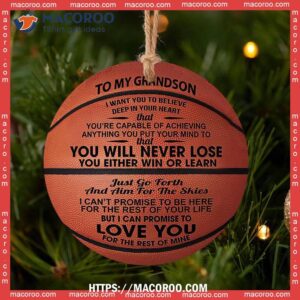 basketball grandson you never lose circle ceramic ornament nba christmas ornaments 3