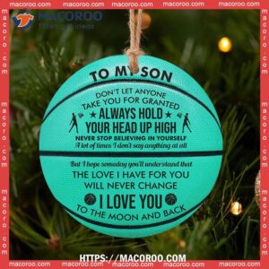 basketball to my son circle ceramic ornament personalized basketball ornaments 3