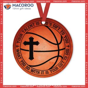 basketball your talent is god gift lovers circle ceramic ornament personalized basketball ornaments 0