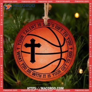 basketball your talent is god gift lovers circle ceramic ornament personalized basketball ornaments 3