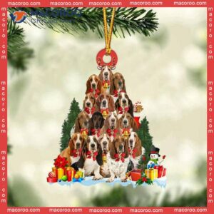 Basset Hound Dog-shaped Christmas Acrylic Ornament