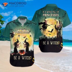 be a witch for halloween hawaiian shirts 0