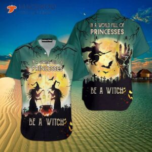 be a witch for halloween hawaiian shirts 1