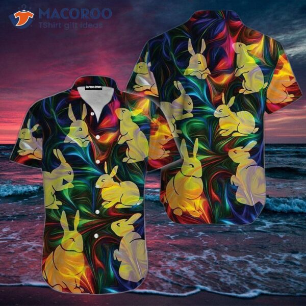 Beach-colored Easter Bunny Hawaiian Shirts