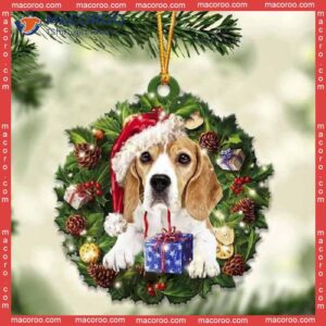 Beagle And Christmas Custom-shaped Acrylic Ornament