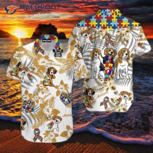 Beagle-print Hawaiian Shirts