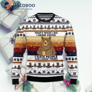 Bear-patterned Ugly Christmas Sweater