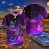 Beautiful Purple Hawaiian Butterfly Shirts