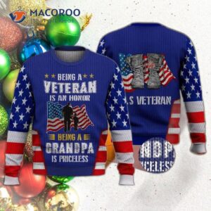 Being A Veteran Is An Honor, Ugly Christmas Sweater.