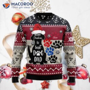 “best Dog Dad Ugly Christmas Sweater”
