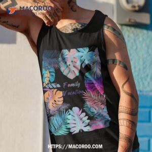 best family vacation colorful palm trees illustration design shirt tank top 1