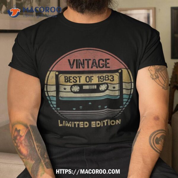 Best Of 1983 40th Birthday Gifts Cassette Tape Vintage Shirt