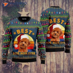 Best “poodle Dog Mom” Ever Ugly Christmas Sweater